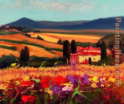 tuscan landscape painting - Unknown Artist tuscan landscape art painting